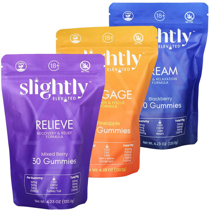 Slightly Elevated Mushroom & Cannabinoid Blend Gummies - Headshop.com