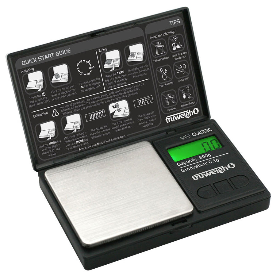 Truweigh Mini Classic Digital Mini Scale | 600g x 0.1g - Headshop.com