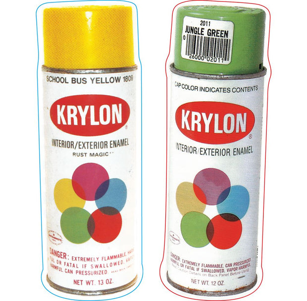 Krylon Spray Paint Can Sticker | 6.75"x2.25" - Headshop.com