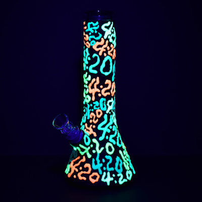 It's 420 Everywhere Glow in the Dark Beaker Water Pipe - 10.25" / 14mm F - Headshop.com