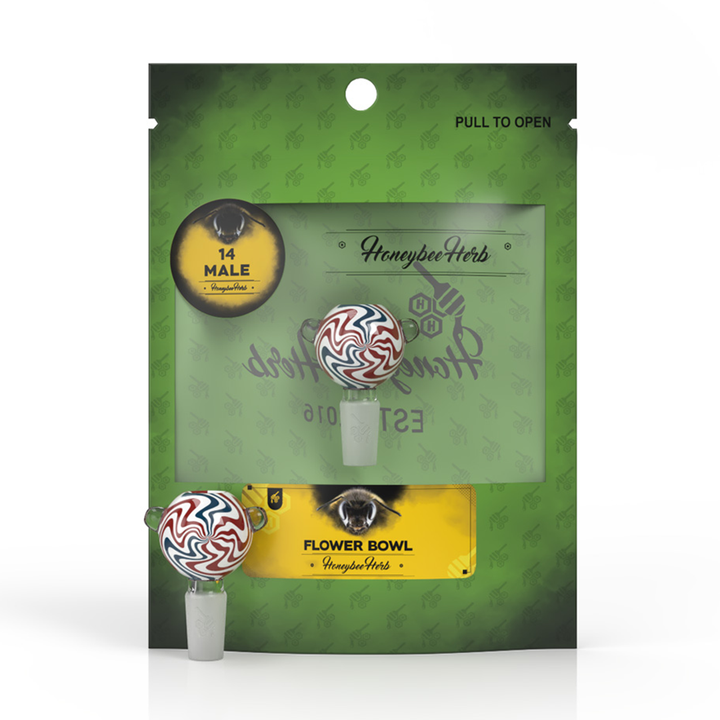 Honeybee Herb Flower Bowls (Green Line) - Headshop.com