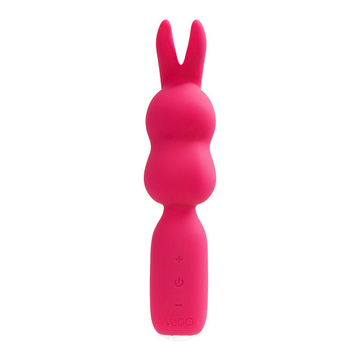 VeDO Hopper Bunny Rechargeable Silicone Mini Wand Vibrator Pink - Headshop.com