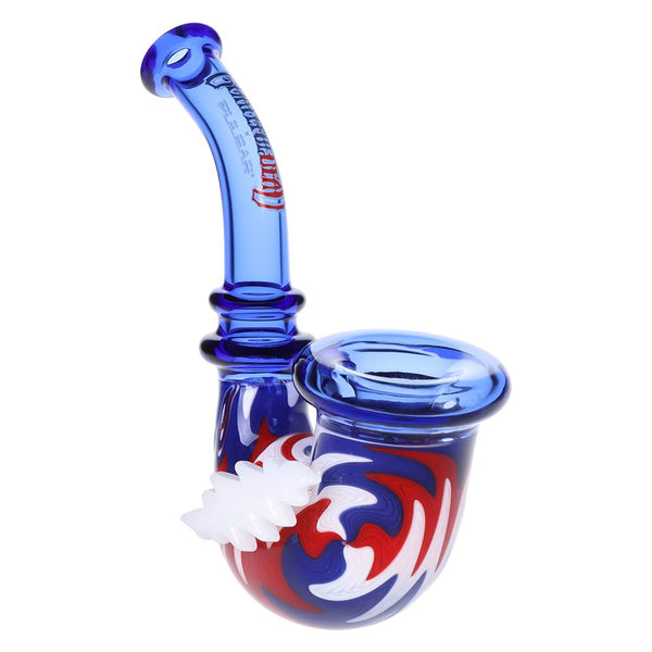 Grateful Dead x Pulsar Bolt Handle Wig Wag Glass Sherlock Pipe - 5" Grateful Dead x Pulsar Bolt Handle Wig Wag Glass Sherlock Pipe - 5"