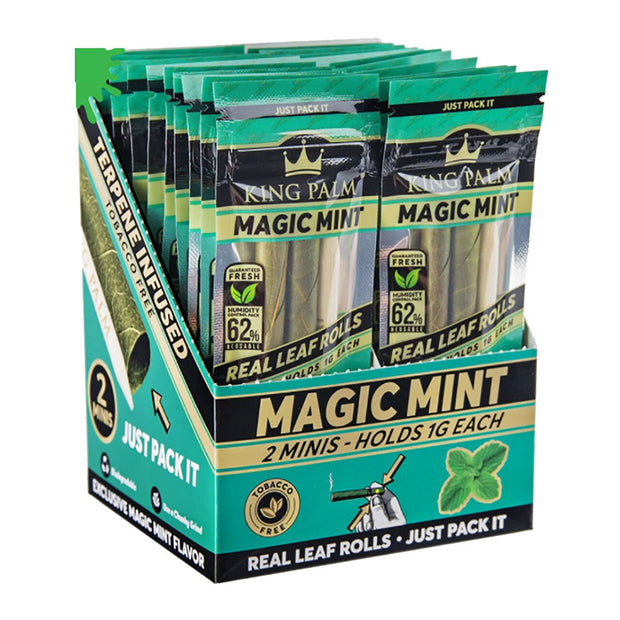 20PC DISPLAY - King Palms Hand Rolled Leaf Mini - 2pk - Headshop.com