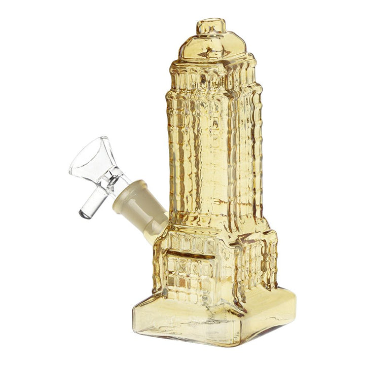 Empire State of Mind Glass Water Pipe - 6" / 14mm F / Colors Vary - Headshop.com