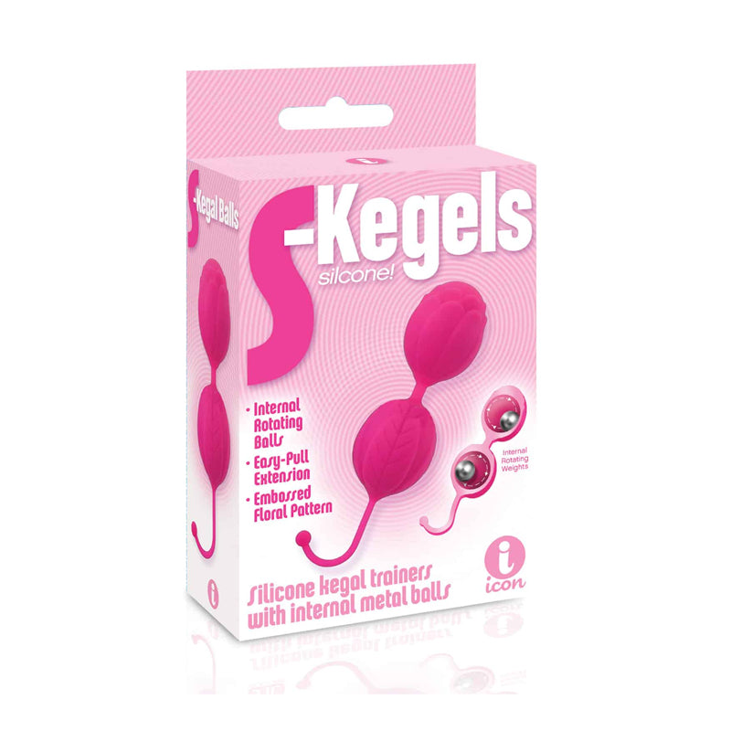 The 9's S-Kegel Silicone Kegel Balls Pink - Headshop.com