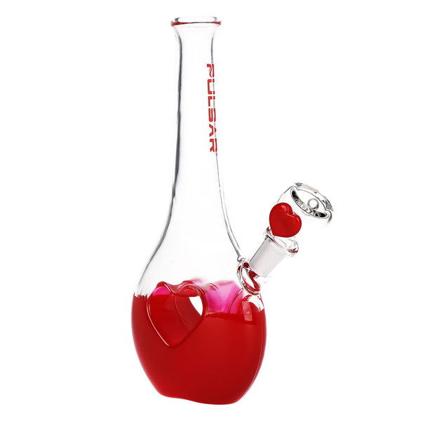 Pulsar Valentines Heart Vase Glass Water Pipe - 8.25" / 14mm F Pulsar Valentines Heart Vase Glass Water Pipe - 8.25" / 14mm F