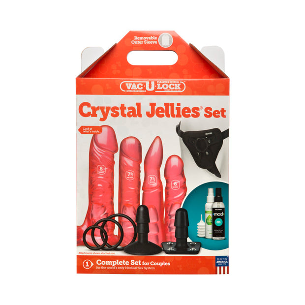 Vac-U-Lock Crystal Jellies Set PINK - Headshop.com
