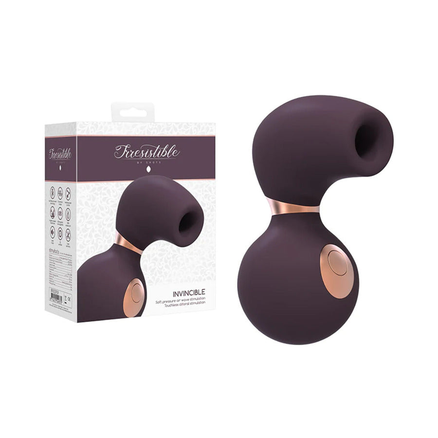Irresistible Invincible Soft Pressure Air Wave Clitoral Stimulator Purple - Headshop.com