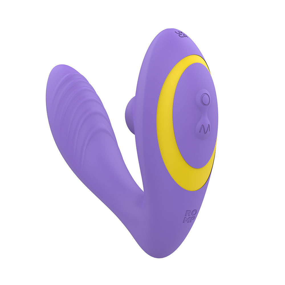 ROMP Reverb Rechargeable Silicone Clitoral and G-Spot Stimulator Purple - Headshop.com
