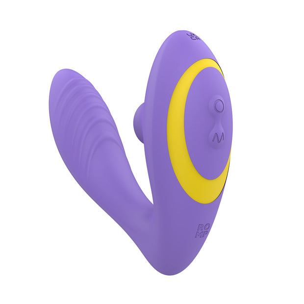ROMP Reverb Rechargeable Silicone Clitoral and G-Spot Stimulator Purple - Headshop.com