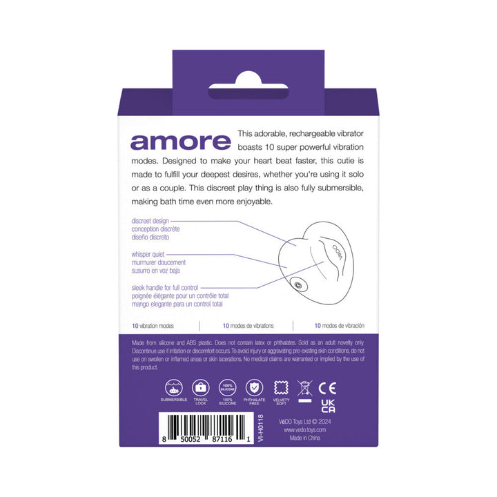 VeDO Amore Rechargeable Pleasure Vibe Purple - Headshop.com