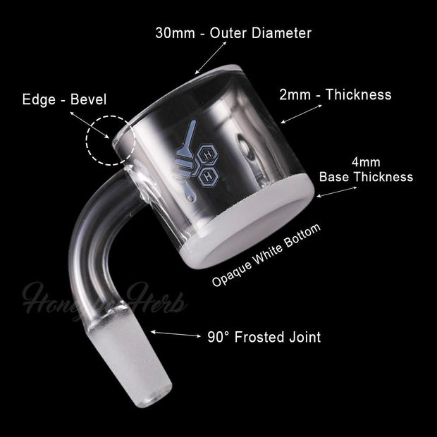 HONEY & MILK XL BEVEL QUARTZ BANGER - 90° DEGREE | YL - Headshop.com