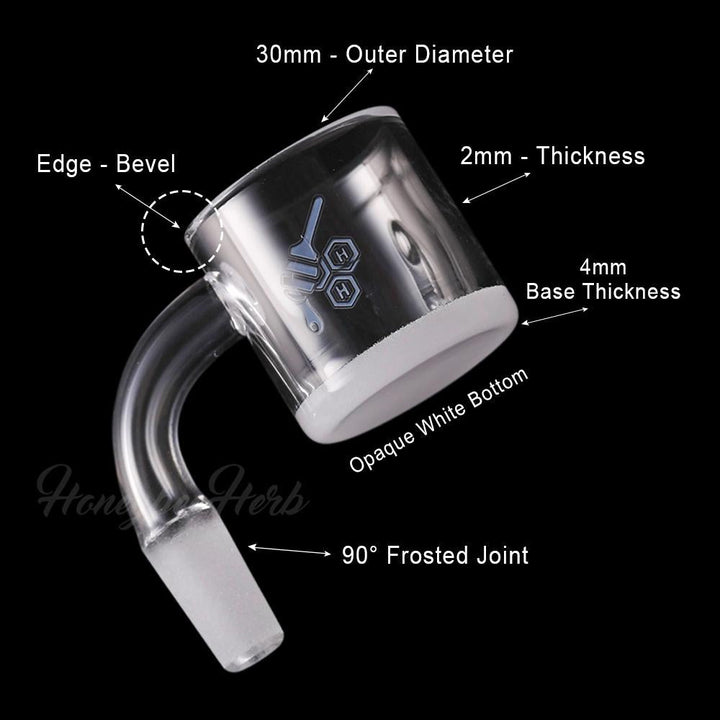 HONEY & MILK XL BEVEL QUARTZ BANGER - 90° DEGREE | YL - Headshop.com