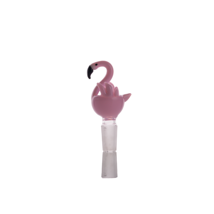 Heady Pink Flamingo Bowls 14mm Male Joint - Headshop.com