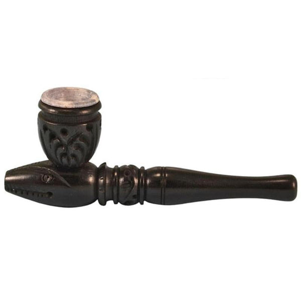 Carved Wood Hand Pipe Carved Wood Hand Pipe