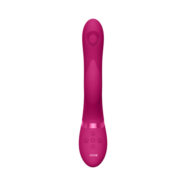 VIVE AIMI Rechargeable Swinging Pulse-Wave Silicone Rabbit Vibrator Pink - Headshop.com