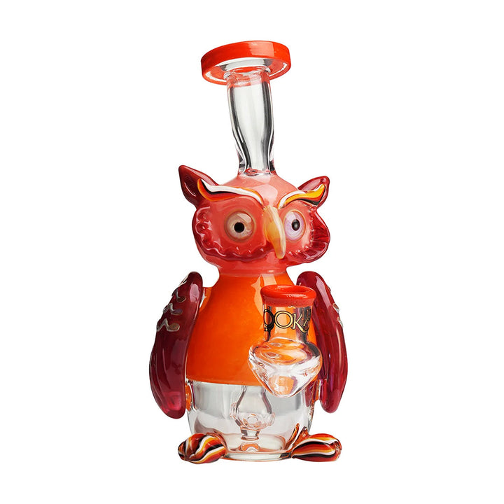 Lookah Glass 9" Mini Nerdy Owl Water Pipe - Headshop.com