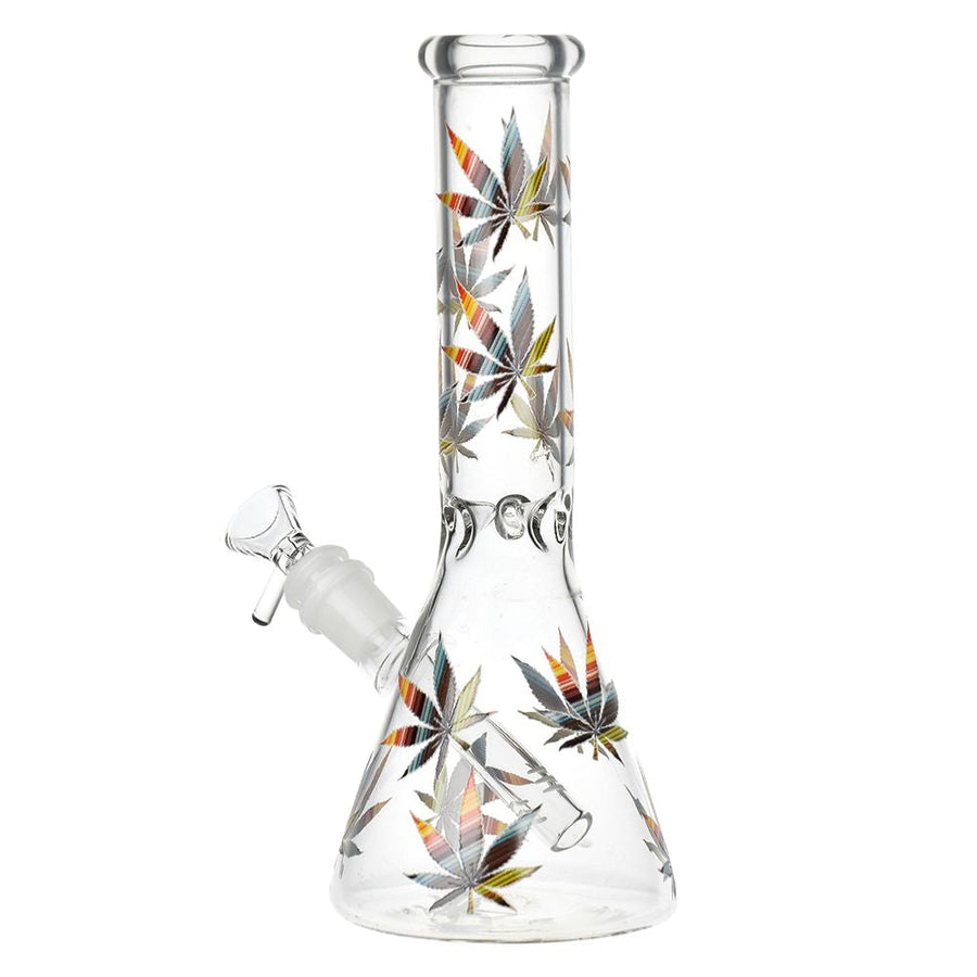 Turn On Your Hemp Lights Beaker Glass Water Pipe - 9.75" - Headshop.com
