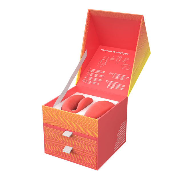 We-Vibe Chorus Rechargeable Remote-Controlled Silicone Couples Vibrator Crave Coral - Headshop.com