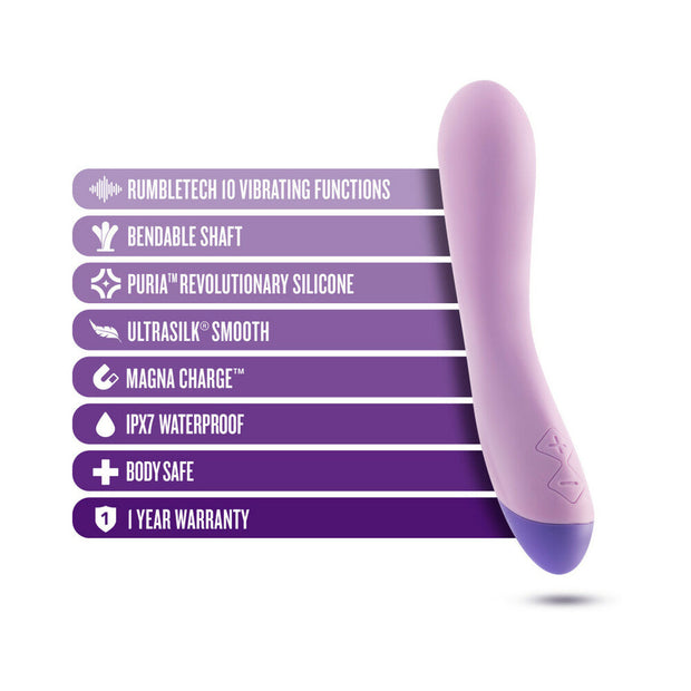 Blush Wellness G Curve Rechargeable Silicone G-Spot Vibrator Purple - Headshop.com