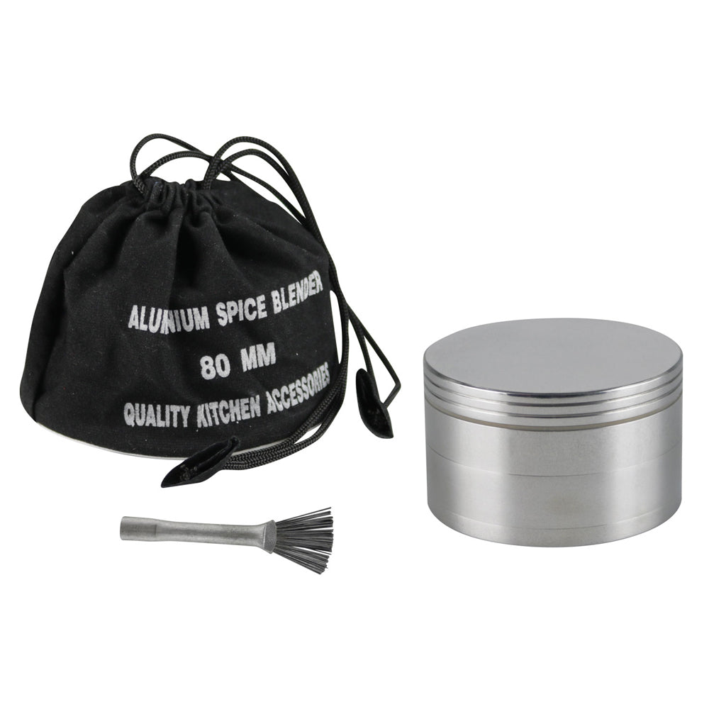 Metal Grinder w/Screen and brush - 4pc / 3" - Headshop.com