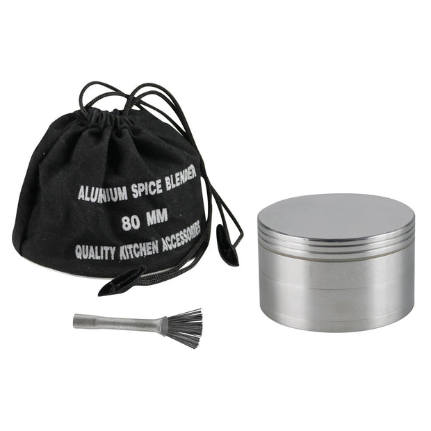 Metal Grinder w/Screen and brush - 4pc / 3" - Headshop.com