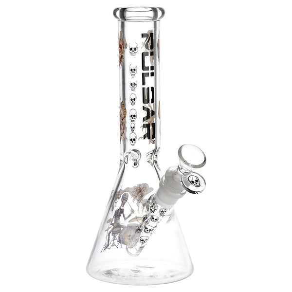 Pulsar Give the Drummer Some Beaker Glass Water Pipe - 9.75" / 14mm F Pulsar Give the Drummer Some Beaker Glass Water Pipe - 9.75" / 14mm F