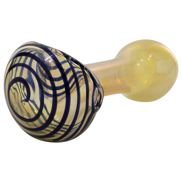 LA Pipes Spiral-Head Color Changing Glass Spoon Pipe - Headshop.com
