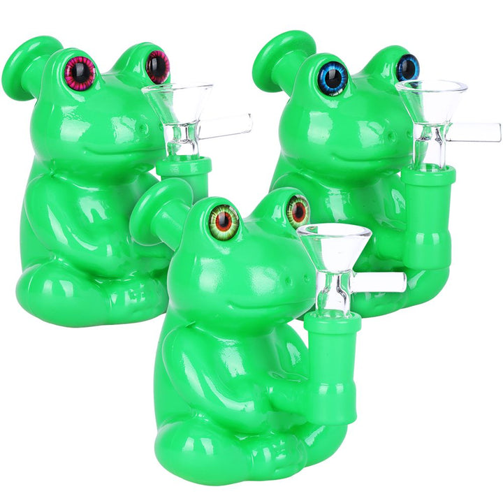 Froggy Glass Water Pipe - 4.25" / 14mm F / Colors Vary - Headshop.com