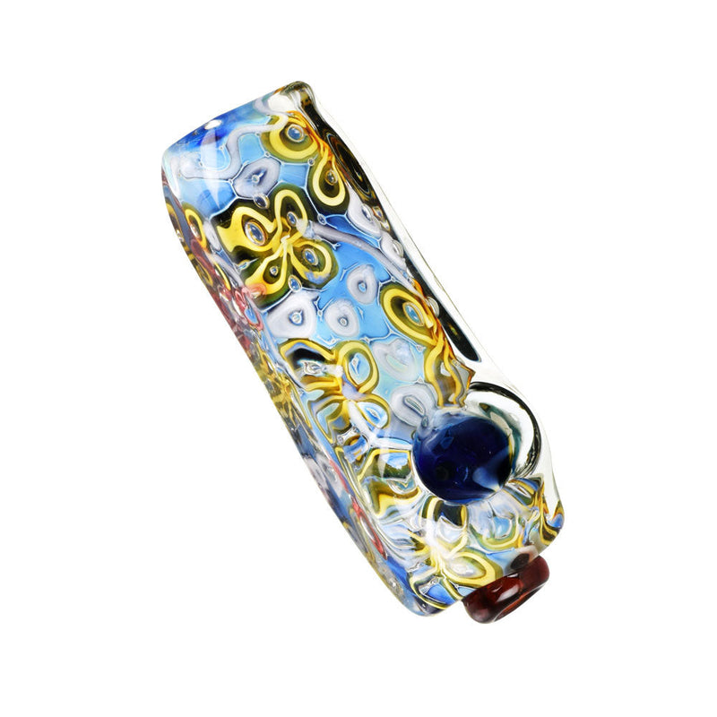 River Flowers Squared Glass Hand Pipe - Headshop.com