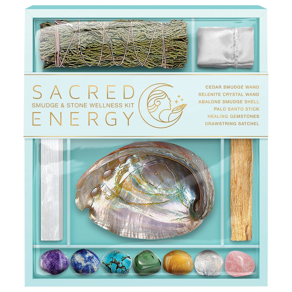Sacred Energy Smudge And Stone Wellness Kit - Headshop.com