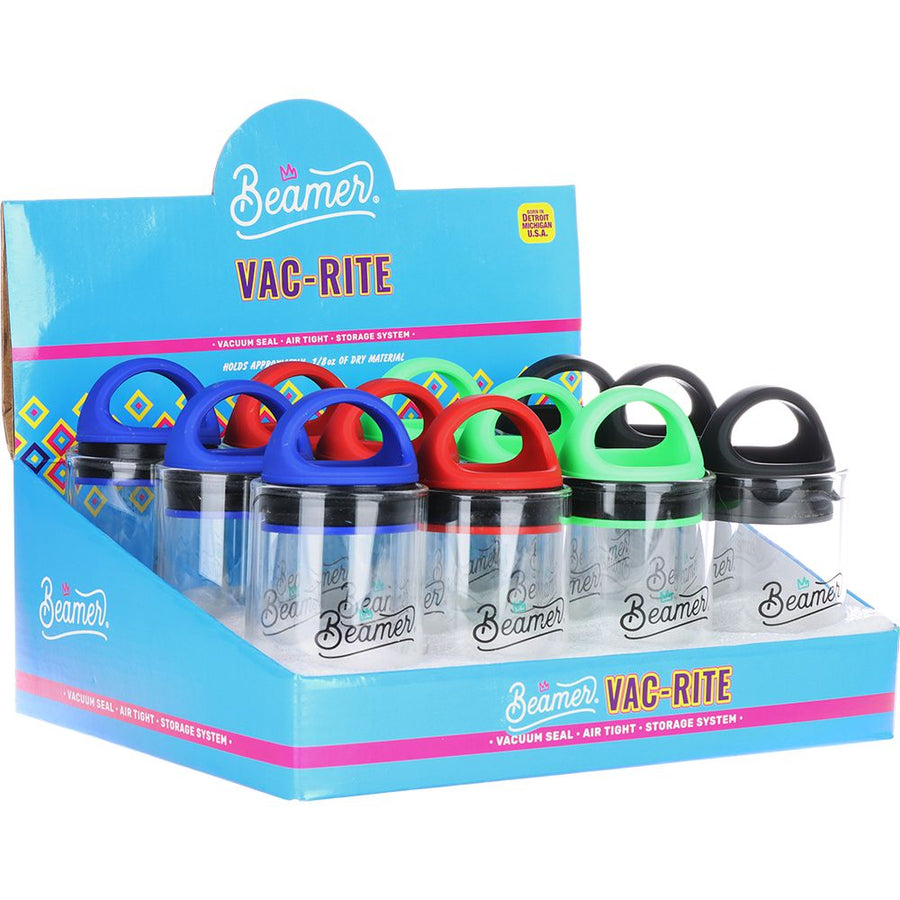 Beamer VAC-RITE Vacuum-Sealing Airtight Jar - 3.5g / 12ct - Headshop.com