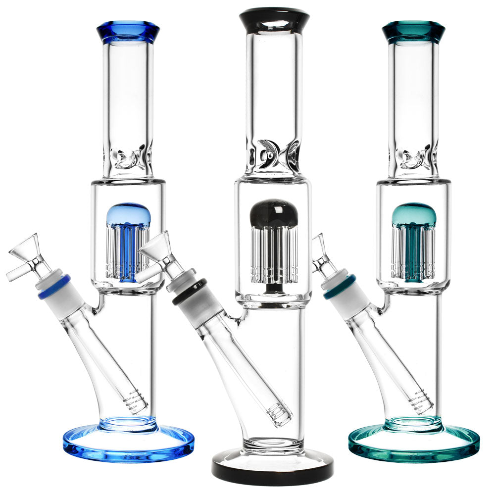 Straight Water Pipe w Jellyfish Perc- 12.5"/14mm F/Colors Vary - Headshop.com