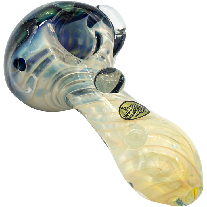 LA Pipes "The Hive" Honeycomb Color Changing Glass Pipe - Headshop.com