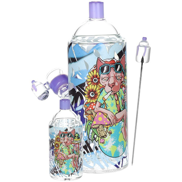 Pulsar Graffiti Series Spray Paint Glass Water Pipe Set / 7.5" / 14mm F Pulsar Graffiti Series Spray Paint Glass Water Pipe Set / 7.5" / 14mm F