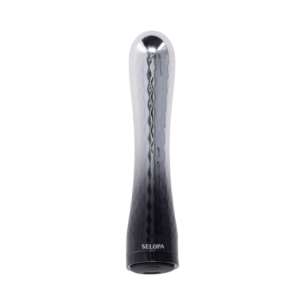 Selopa Silverado Rechargeable Vibrator ABS Plastic & Silicone Silver/Black - Headshop.com