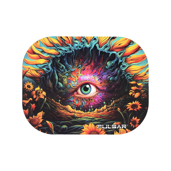 Pulsar Mini Magnetic Rolling Tray Lid - Sunflower of The Mind / 7"x5.5" Pulsar Mini Magnetic Rolling Tray Lid - Sunflower of The Mind / 7"x5.5"