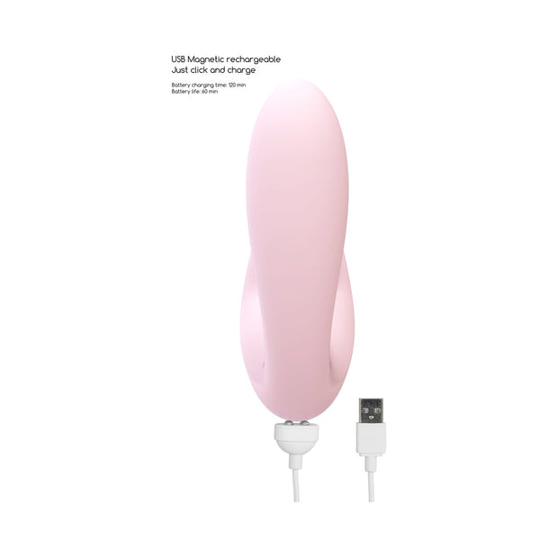 Shots Irresistible Desirable Rechargeable Silicone Soft Pressure Air Wave Dual Stimulator Pink - Headshop.com