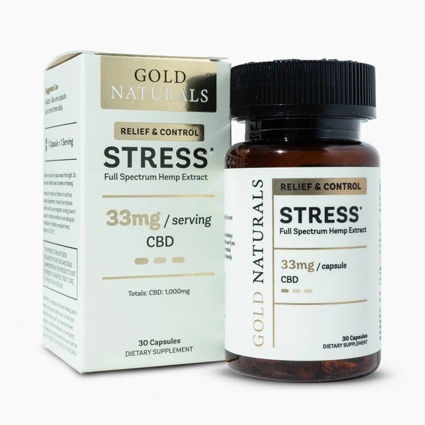 Gold Naturals Stress Relief Soft Gels - Headshop.com