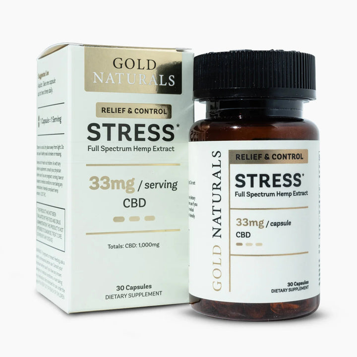 Gold Naturals Stress Relief Soft Gels - Headshop.com