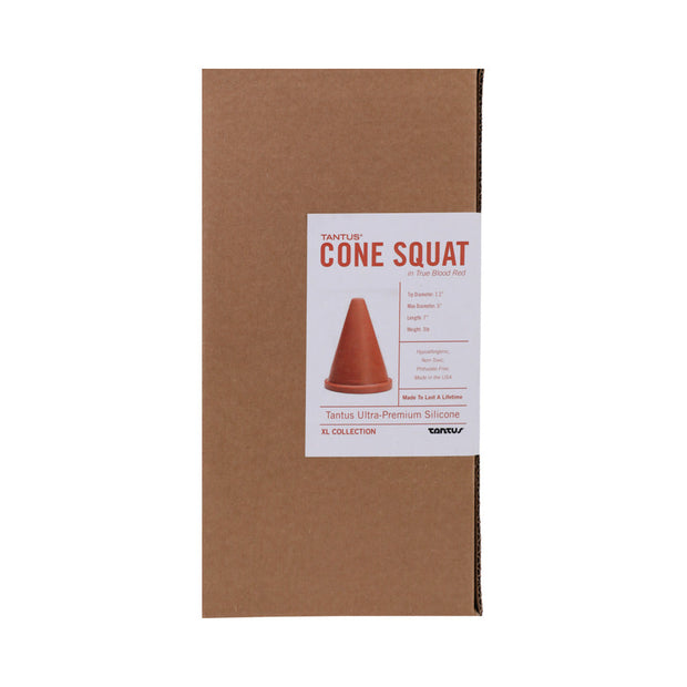 Tantus Cone Squat Dildo Ruby (Box) - Headshop.com