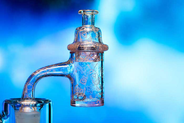 Space King Fully Fused Gold Fume Banger Kit (White / Gold) - Headshop.com