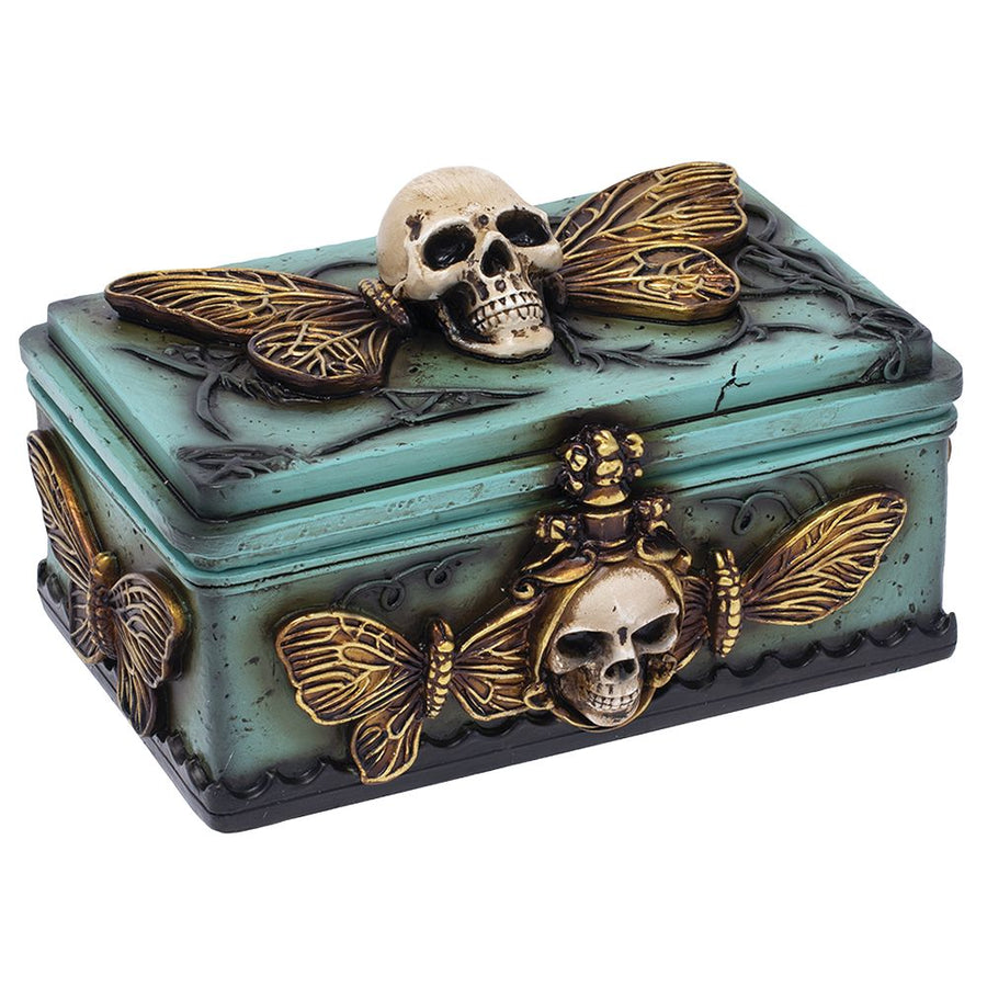 Fujima Death's Head Moth Sarcophagus Resin Stash Box - 5.5"x 4" - Headshop.com
