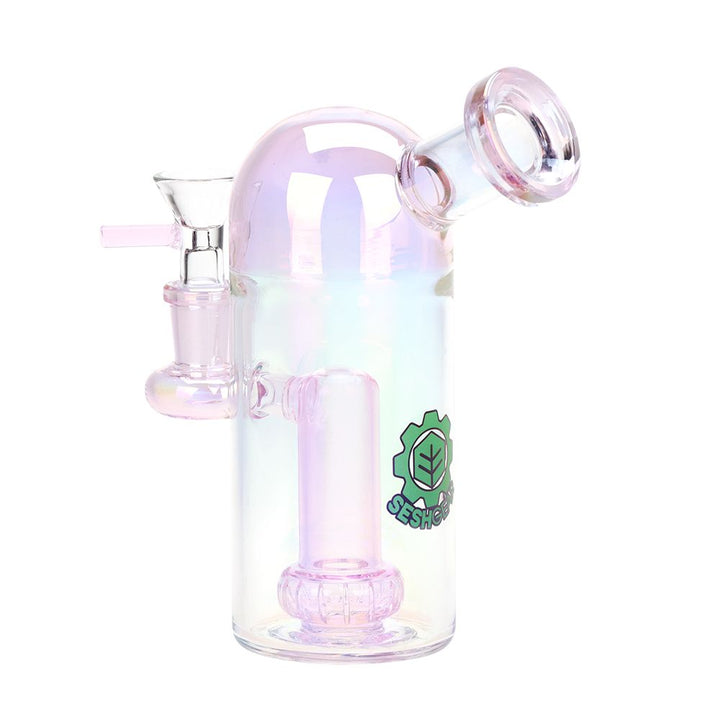 SeshGear Space Dome Showerhead Perc Electroplated Glass Water Pipe - 6.25" / 14mm F / Colors Vary - Headshop.com