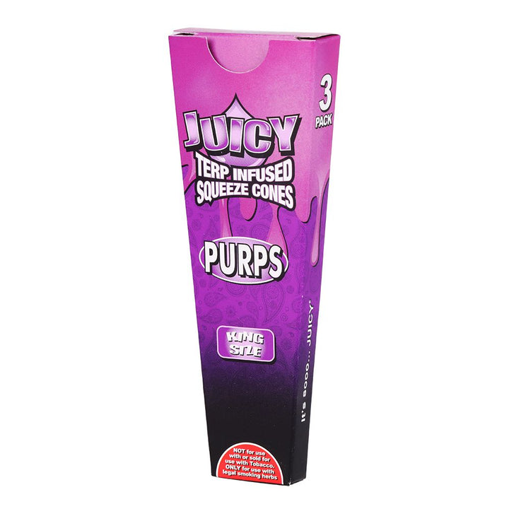 Juicy Terp Infused Squeeze Cones | Purps | 30pk Display - Headshop.com