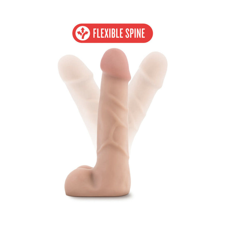 Blush X5 Plus Realistic 7 in. Posable Dildo with Balls Beige - Headshop.com