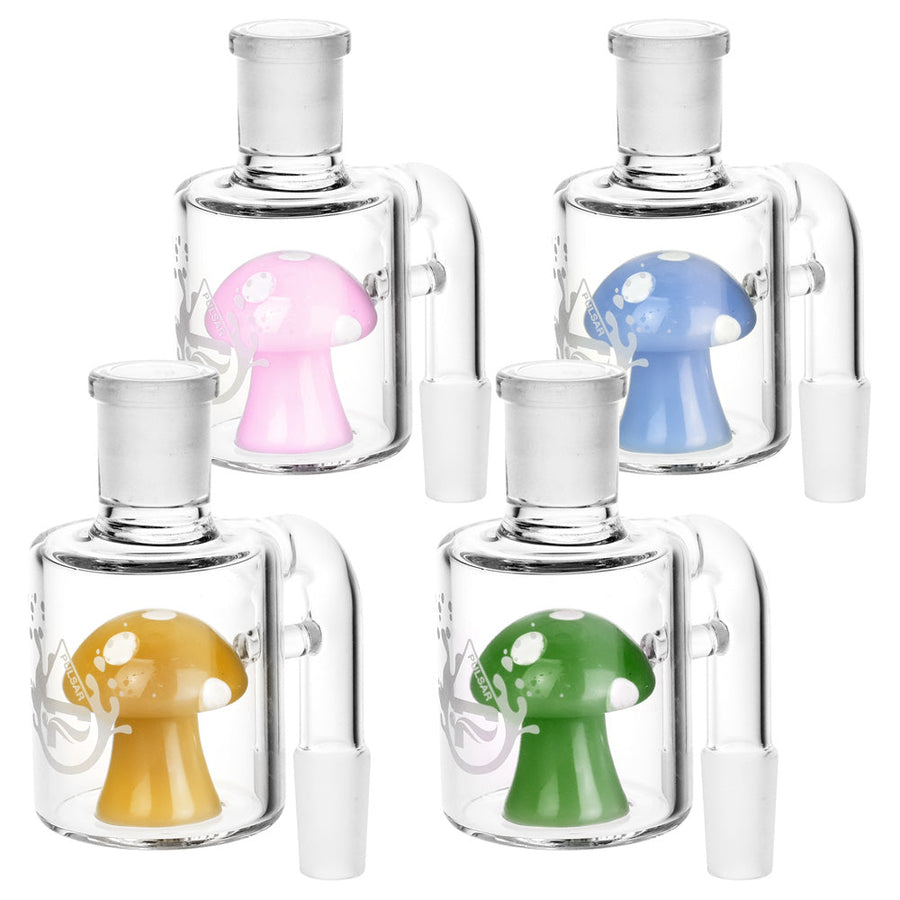 Pulsar Dry Mushroom Ash Catcher - 14mm M/90D/Colors Vary - Headshop.com