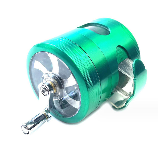 Cloud 8  Hand Crank Grinder with Chamber Window, Collection Drawer 2.5 4 Piece - Headshop.com