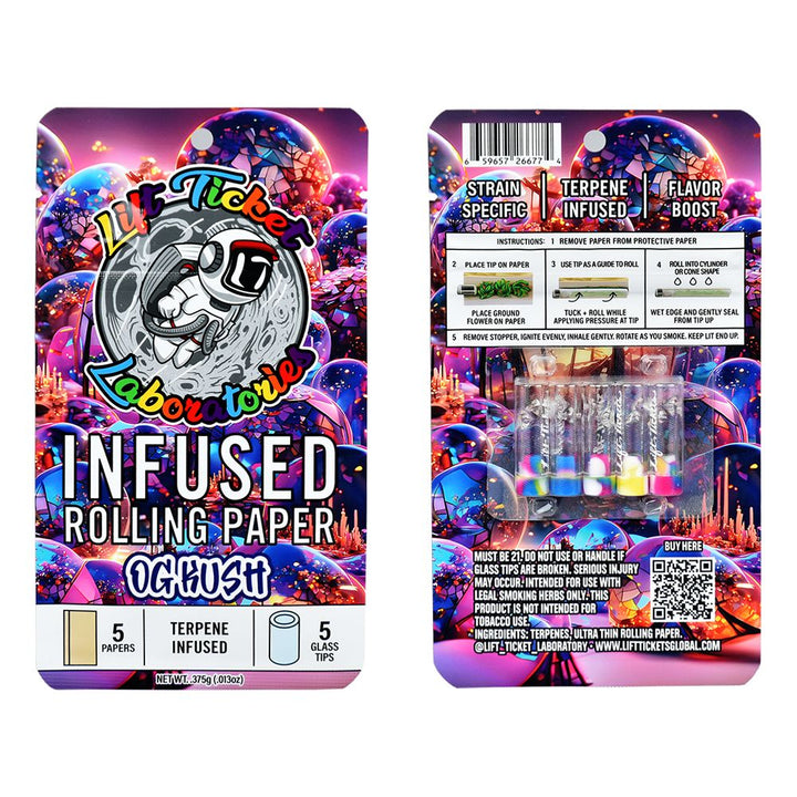 Lift Ticket Terpene Infused Papers + Glass Tip | 5pc | 10pk - Headshop.com